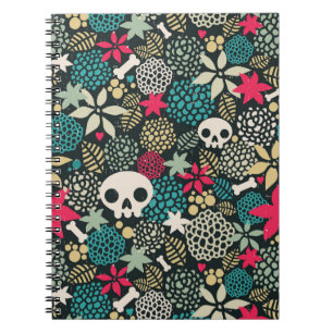 Cuaderno Cráneo de flores