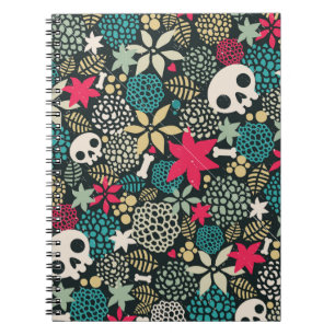 Cuaderno Cráneo de flores