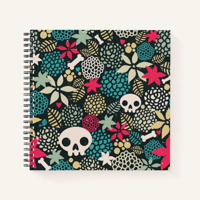 Cuaderno Cráneo de flores (Anverso)