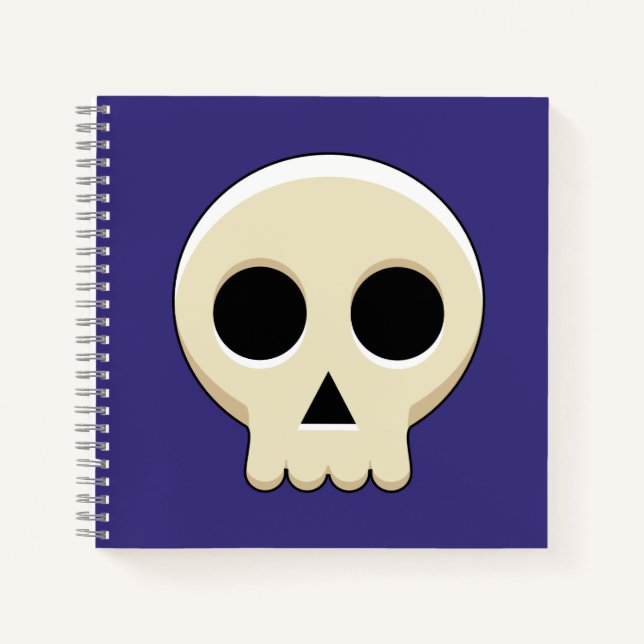 Cuaderno Cráneo de Gótico Cute Kawaii (Anverso)