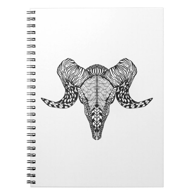 Cuaderno Cráneo inspirado de las ovejas (Frente)