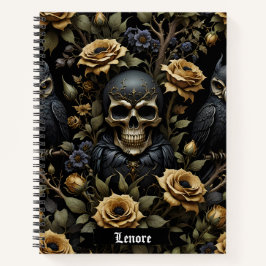Cuaderno Cráneo negro y gris