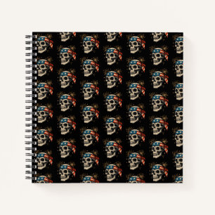Cuaderno Cráneo patriótico y fuegos artificiales