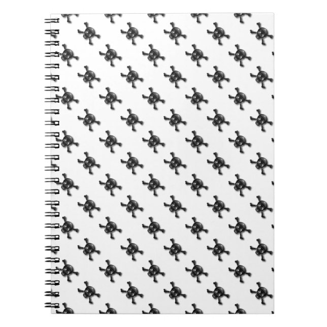 Cuaderno Cráneo y bandera pirata (Frente)