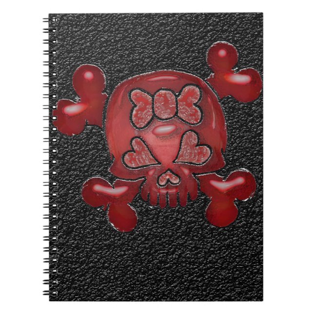 Cuaderno Cráneo y composición urbana de la bandera pirata (Frente)