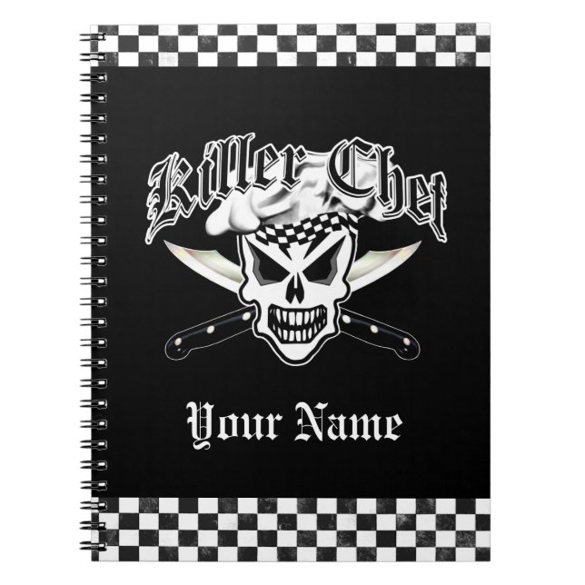 Cuaderno Cráneo y cuchillos cruzados 2 del cocinero del (Frente)