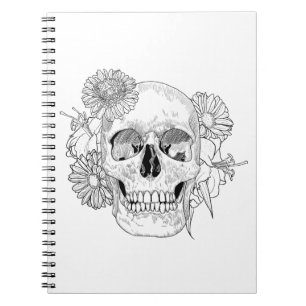 Cuaderno Cráneo y flores inspirados