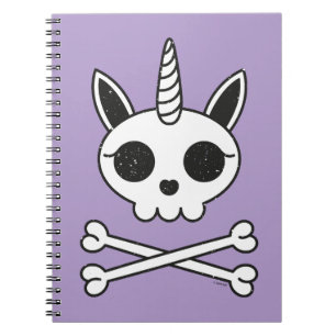 Cuaderno Cráneo y Huesos Cruzados de Unicornio