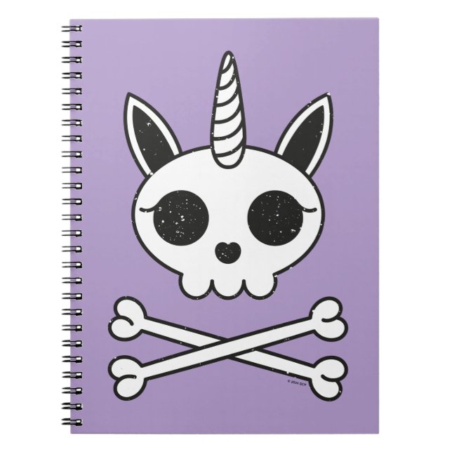 Cuaderno Cráneo y Huesos Cruzados de Unicornio (Frente)