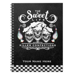 Cuaderno Cráneos divertidos del chef de repostería: La vida