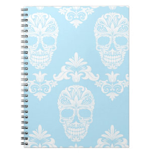 Cuaderno cráneos victorianos azules