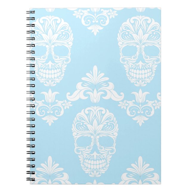 Cuaderno cráneos victorianos azules (Frente)