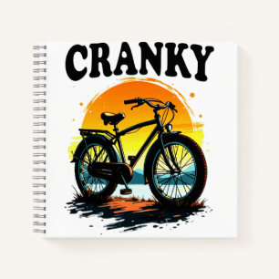 Cuaderno Cranky: Tee de ciclismo único - Gráfico de bicicle