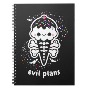 Cuaderno Cránula Pastel Grunge Cuta De Helado