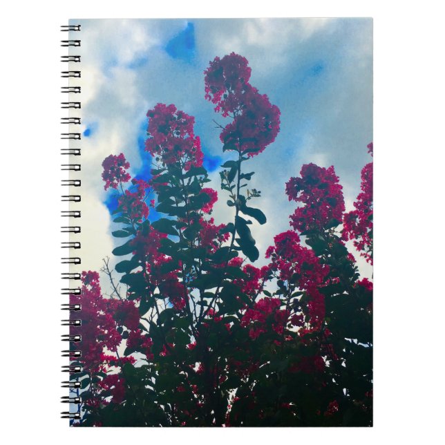 Cuaderno crapemyrtle en un día nublado (Frente)