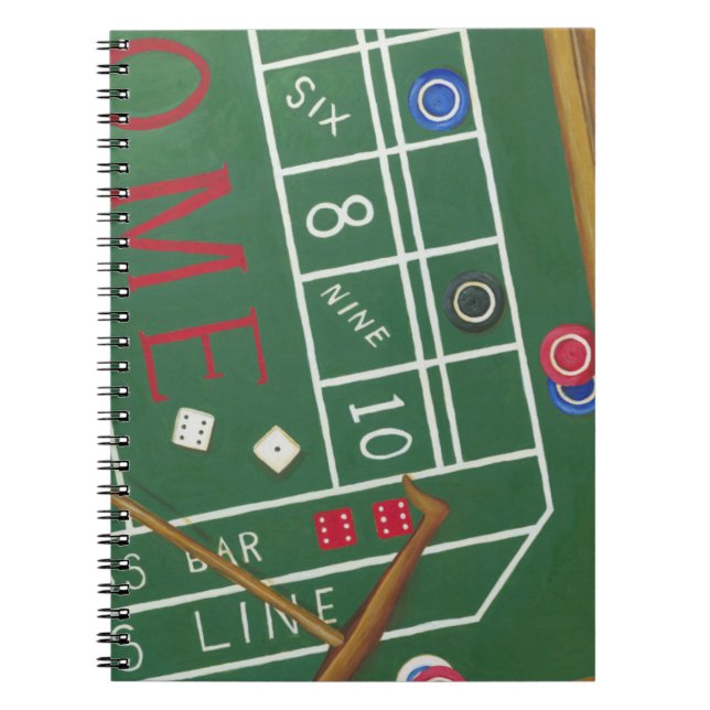 Cuaderno Craps de Casino con Chips y dados (Frente)