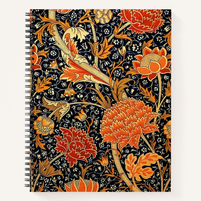 Cuaderno Cray, un hermoso diseño vintage de William Morris (Anverso)