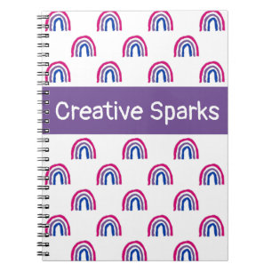 Cuaderno Crayón Arcoíris Pintado Orgullo Bisexual Creativo