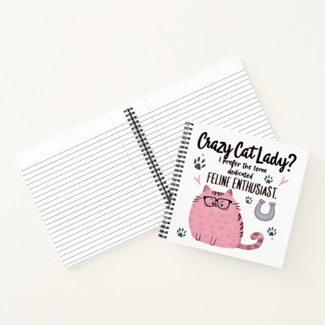 Cuaderno Crazy Cat Lady? Funny Cat Lover Gift  (Interior)