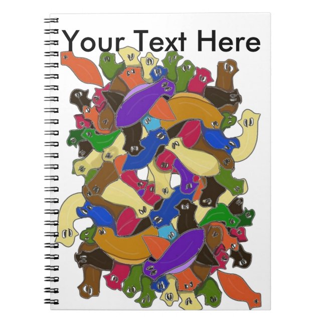Cuaderno Crazy Cross Oyed Planarian Wormes rediseñado (Frente)