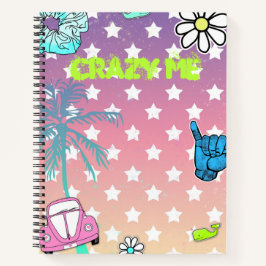 Cuaderno Crazy me vsco tema adolescente chica