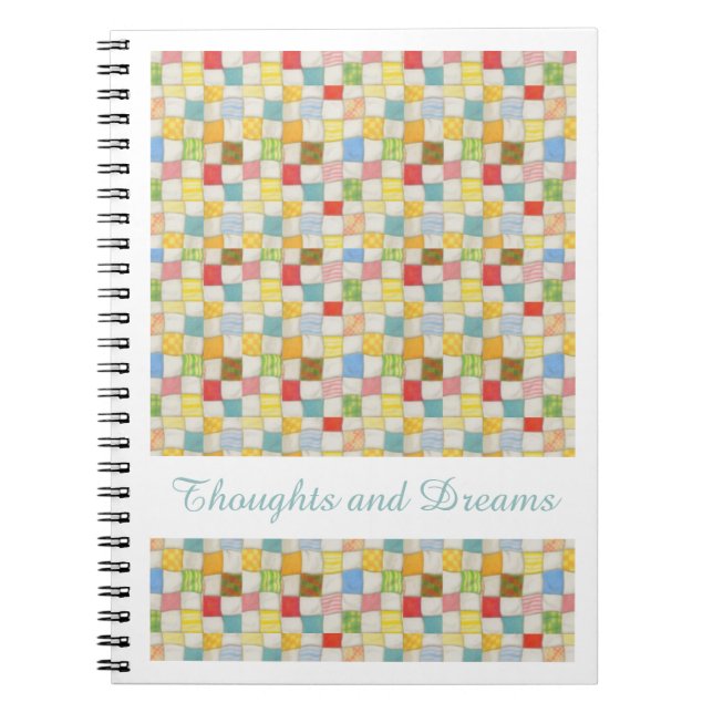 Cuaderno CRAZY QUILT 6.5x8.75 Bloc de notas espirales + tex (Frente)