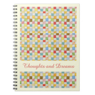 Cuaderno CRAZY QUILT 6.5x8.75 portátil + amarillo texto