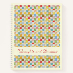 Cuaderno CRAZY QUILT 8.5x11 portátil + amarillo texto