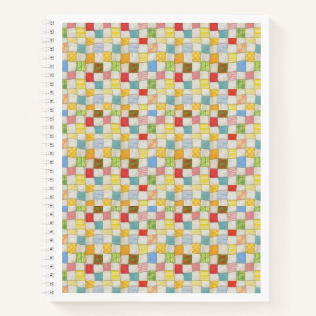 Cuaderno CRAZY QUILT 8.5x11 portátil espiral (Anverso)