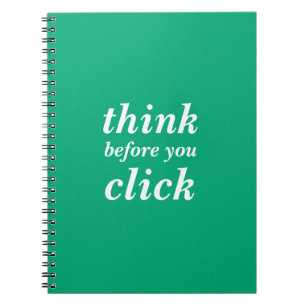 Cuaderno Crea el tuyo piensa antes de hacer clic