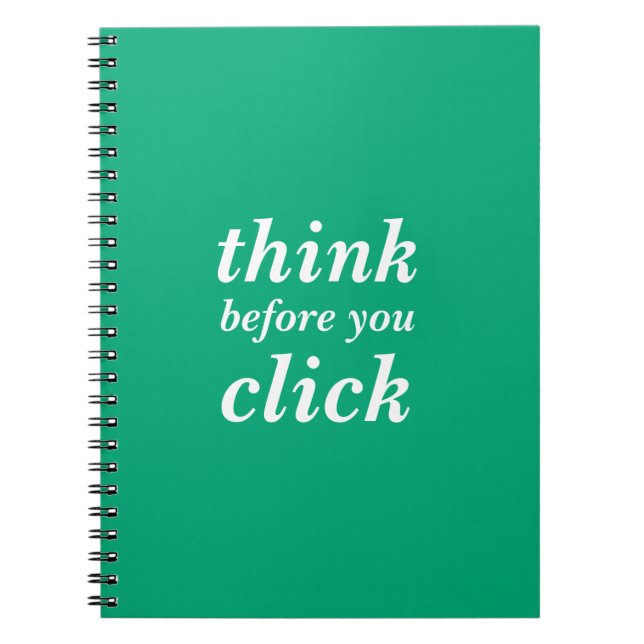Cuaderno Crea el tuyo | piensa antes de hacer clic | (Frente)