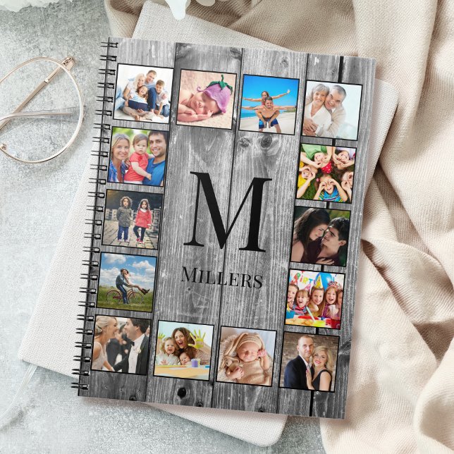 Cuaderno Crea tu Collage de fotos Personalizado Rustic Farm (Subido por el creador)