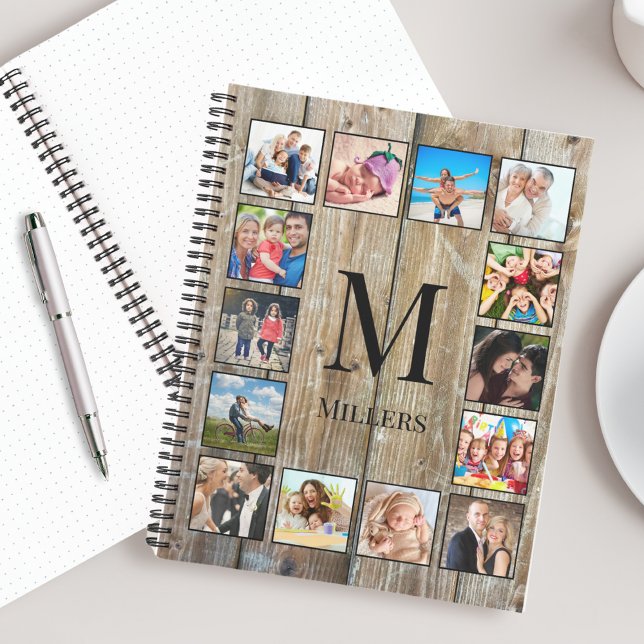 Cuaderno Crea tu Collage de fotos Personalizado Rustic Farm (Subido por el creador)