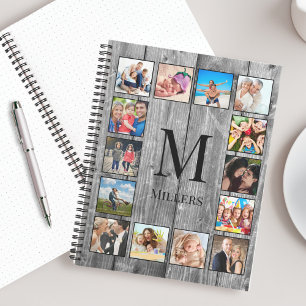 Cuaderno Crea tu Collage de fotos Personalizado Rustic Farm