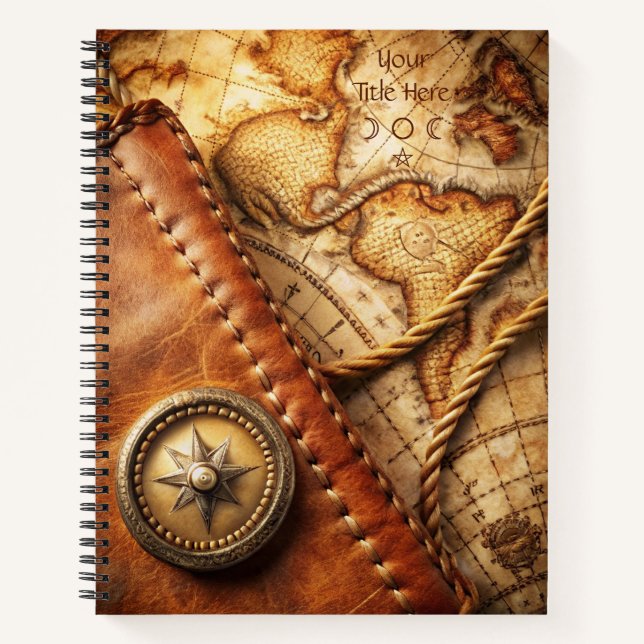 Cuaderno Crea tu propia brújula Rosa del mapa Sojourner (Anverso)