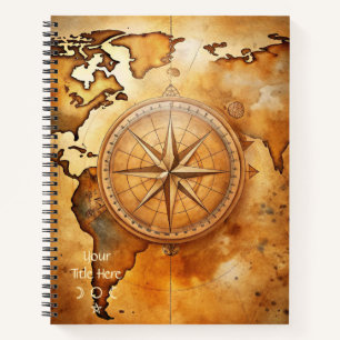 Cuaderno Crea tu propia brújula rosa del vagabundo