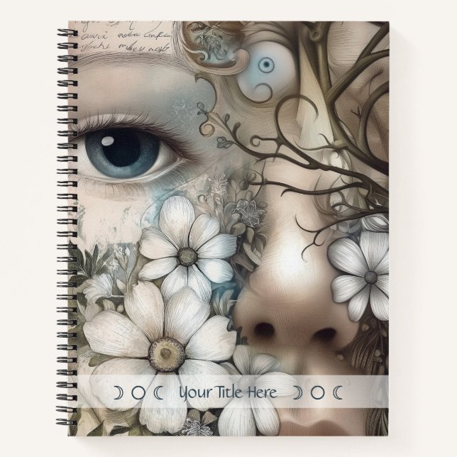 Cuaderno Crea Tu Propia Flor Diosa Floral Botánica (Anverso)