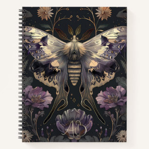 Cuaderno Crea Tu Propia Flora de Mariposa Púrpura Dorada En