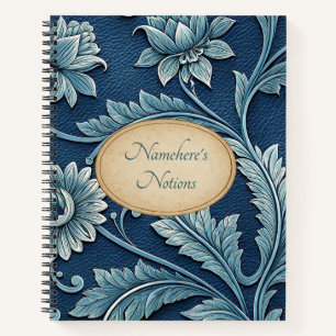 Cuaderno Crea Tu Propia Flora Vintage Azul Turquesa Realzad