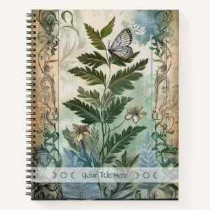 Cuaderno Crea Tu Propia Floral Botánica de Mariposas