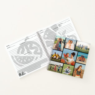 Cuaderno Crea tu propia receta de collage de 9 fotos person