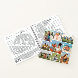 Cuaderno Crea tu propia receta de collage de 9 fotos person