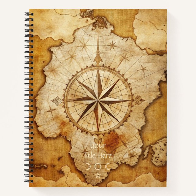 Cuaderno Crea tu propia rosa de los vientos de mapa para av (Anverso)