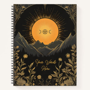 Cuaderno Crea tu propio amanecer floral en las montañas