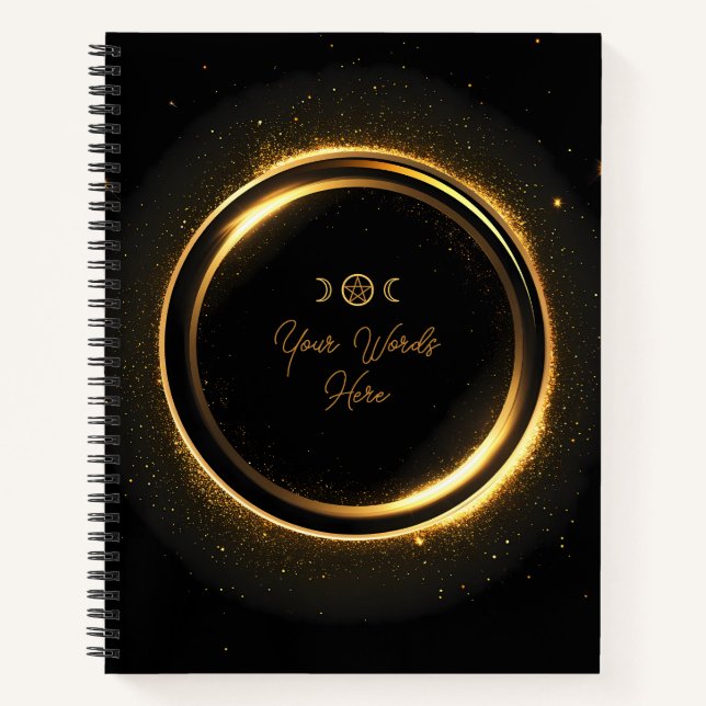 Cuaderno Crea Tu Propio Anillo Dorado Brillante (Anverso)