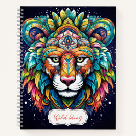 Cuaderno Crea tu propio animal tribal del tótem de león