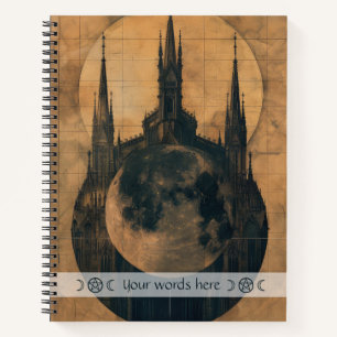 Cuaderno Crea tu propio castillo lunar gótico celestial