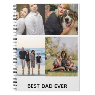 Cuaderno Crea tu propio collage de 4 fotos Mejor papá del m