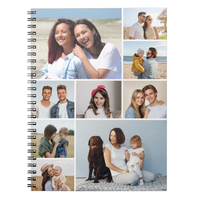 Cuaderno Crea tu propio collage de 9 fotos (Frente)