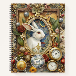 Cuaderno Crea tu propio conejo blanco caprichoso